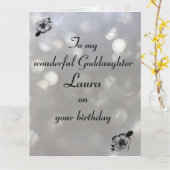 ゴドーパーソナライズされたター誕生日 カード (黄色い花)