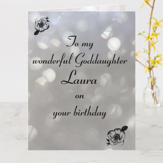 ゴドーパーソナライズされたター誕生日 カード (黄色い花)