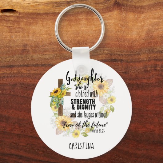 ゴドー10代のドギフト – パーソナライズされた Proverb引用文 キーホルダー (正面)