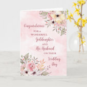 ゴド娘と夫おめでとう カード (黄色い花)