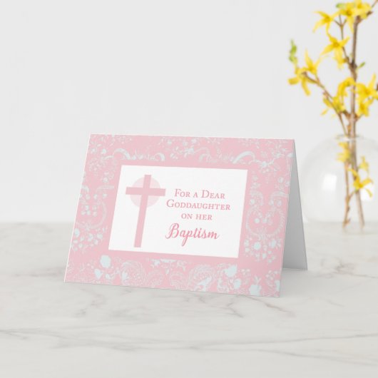 ゴド娘バプテスマ宗教上のお祝い カード (黄色い花)