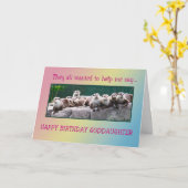 ゴド娘誕生日とカワウソ カード (黄色い花)