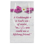 ゴド娘誕生日と水玉模様リボン スモールペーパーバッグ (正面)