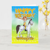 ゴド娘誕生日カード – かわいこちゃんパイロングストッキング カード (黄色い花)