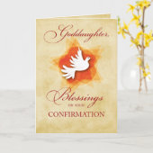 ゴド娘、確認祝い鳩 カード (黄色い花)