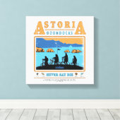 ゴニーのシルエットAstoria Goondocks キャンバスプリント (インサイチュ (ウッドフロア))