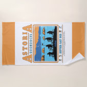 ゴニーのシルエットAstoria Goondocks ビーチタオル (正面)