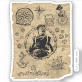 ゴニーズスロースの宝の地図 シール (正面)