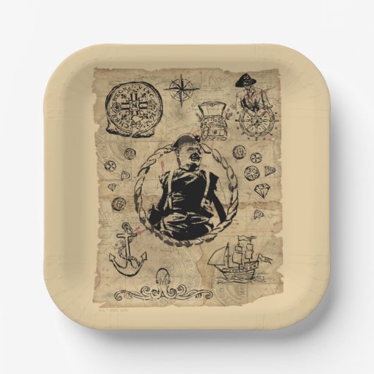 ゴニーズスロースの宝の地図 ペーパープレート (正面)