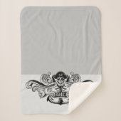 ゴニー「決して死ぬとは言わない」海賊いかりバッジ シェルパブランケット (正面)