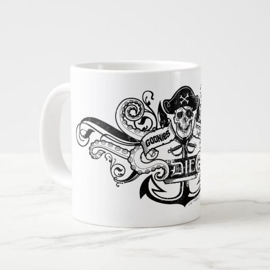 ゴニー「決して死ぬとは言わない」海賊いかりバッジ ジャンボコーヒーマグカップ (正面左)