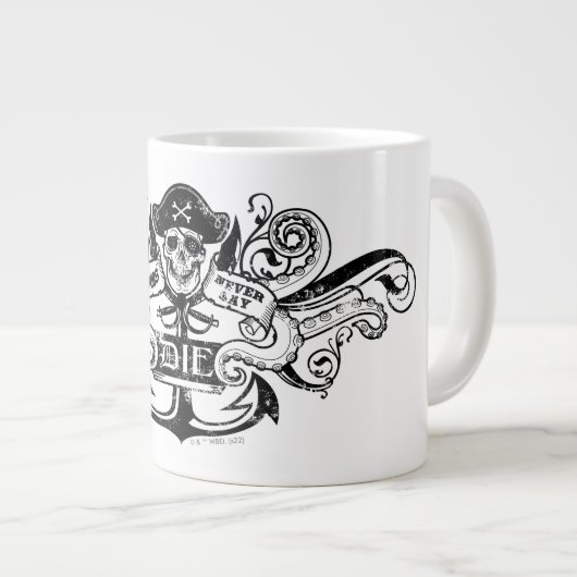 ゴニー「決して死ぬとは言わない」海賊いかりバッジ ジャンボコーヒーマグカップ (正面右)