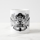 ゴニー「決して死ぬとは言わない」海賊いかりバッジ ジャンボコーヒーマグカップ (正面)