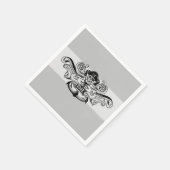 ゴニー「決して死ぬとは言わない」海賊いかりバッジ スタンダードカクテルナプキン (角)