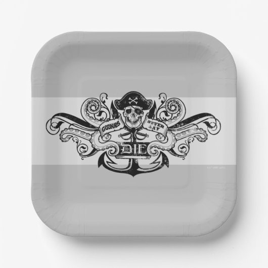 ゴニー「決して死ぬとは言わない」海賊いかりバッジ ペーパープレート (正面)