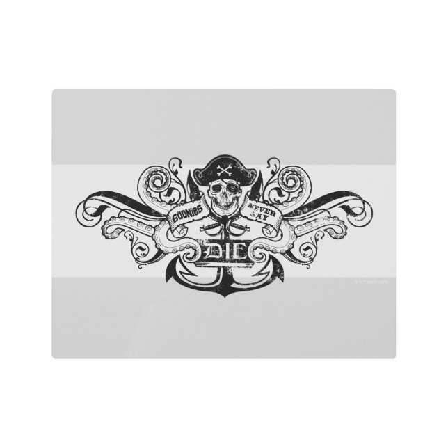 ゴニー「決して死ぬとは言わない」海賊いかりバッジ メタルプリント (正面)