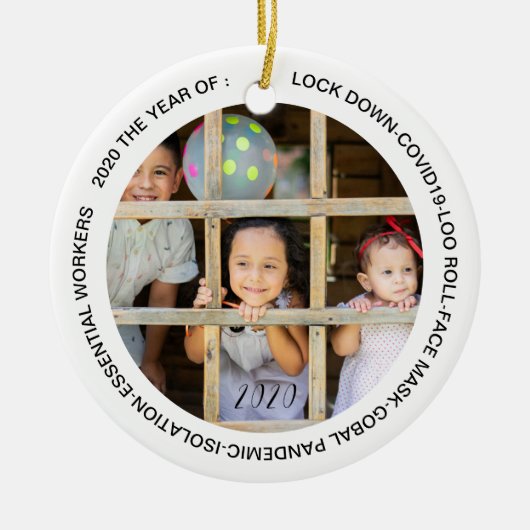 ゴバルロックダウン2020顔マスク セラミックオーナメント (正面)