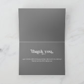 ゴヒックブラックグレーレトロディスコ結婚ボール サンキューカード (内部)