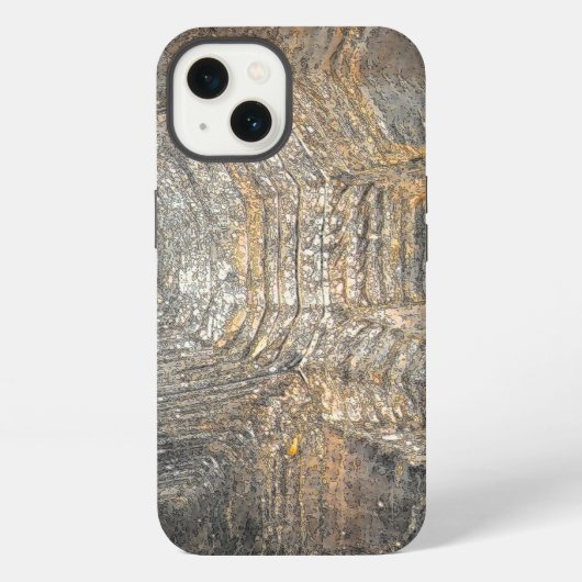 ゴファーホシガメの甲羅 iPhoneケース (裏面)