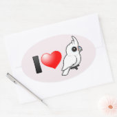 ゴフィンのコカトオ大好き 楕円形シール (封筒)