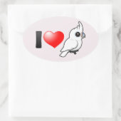 ゴフィンのコカトオ大好き 楕円形シール (バッグ)