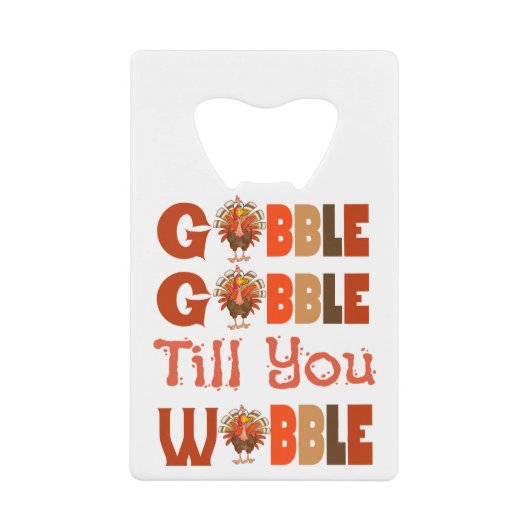 ゴブゴブル感謝トルコ クレジットカード栓抜き (正面)