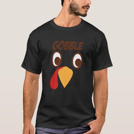 ゴブビッグO顔感謝祭トルコGoogly Tシャツ (正面)