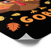 ゴブブルターキーサンクスギビング秋秋の収穫 ポスター (角)