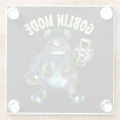 ゴブリンおもしろいモードレイジートロルスロビンアンティソーシャルT ガラスコースター (裏面)