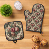 ゴブリンのクーリエ – ゴシックビクトリアン様式 鍋つかみ&鍋敷きセット (トップダウン)