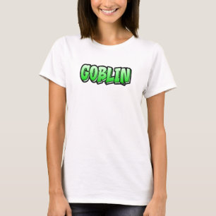 ゴブリンの落書きスタイルで「ゴブリン」と書かれたもの Tシャツ