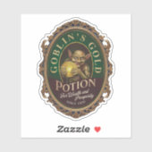 ゴブリンの金ゴールドポションラベルシール シール (シート)