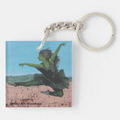 ゴブリンガールバレリナダンサーファンタジーアートキーチェーン キーホルダー (裏面)