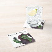 ゴブリンガール携帯電話セルフィーユニークコースターセット スクエアペーパーコースター (インサイチュ)