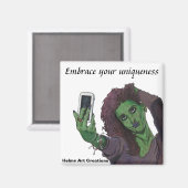 ゴブリンガール携帯電話セルフィー冷凍機磁石 マグネット (正面/裏面)