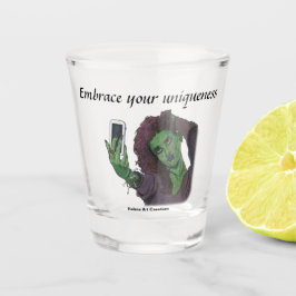 ゴブリンガール電話セルフィーファンタジーアートショットグラス ショットグラス