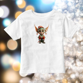 ゴブリンクリスマス小妖精や小人トドラーズティー トドラーTシャツ