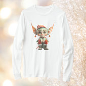 ゴブリンクリスマス小妖精や小人メンズティー Tシャツ