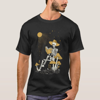 ゴブリンコア コテージコア スケルトン 月相 キノコ Tシャツ