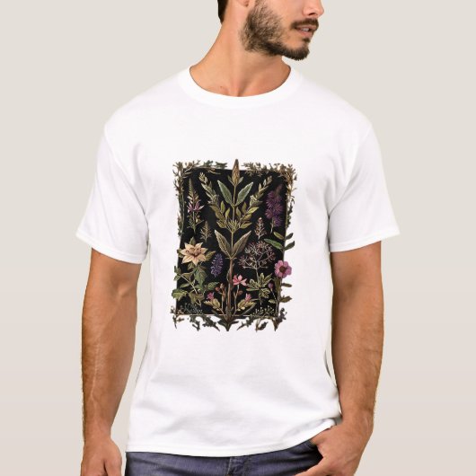 ゴブリンコア ビクトリアン 魔女 ハーブ クラシック Tシャツ (正面)