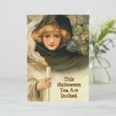 ゴブリンズピーキングヴィンテージハローウィンパーティ招待状 招待状 (スタンド正面)