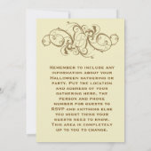ゴブリンズピーキングヴィンテージハローウィンパーティ招待状 招待状 (裏面)