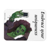 ゴブリン女の子の携帯電話セルフィー柔軟マグネット マグネット (横)