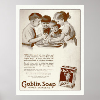 ゴブリン石けんヴィンテージ雑誌広告レトロ ポスター