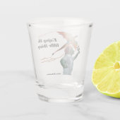 ゴブリン飛んでいるドラゴンカイトファンタジーアートショットグラス ショットグラス (裏面)