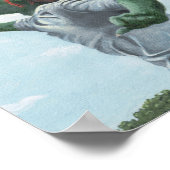 ゴブリン飛んでいるドラゴンカイトファンタジーウォールアート ポスター (角)