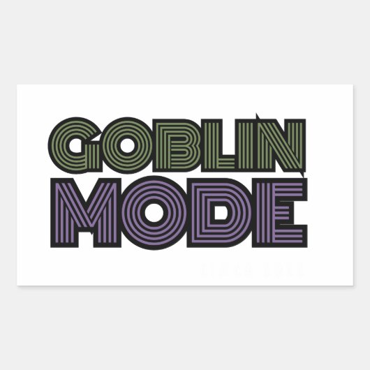 ゴブリン2022年頃 長方形シール (正面)