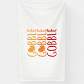 ゴブルおもしろい感謝祭トルコ家族男性の女性 横断幕 (縦)