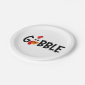 ゴブルおもしろい感謝祭トルコ祭 ペーパープレート (アングル)