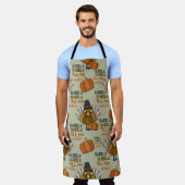ゴブルがゴブルをゴブルにウォブルカスタム感謝祭 エプロン (着用した状態)